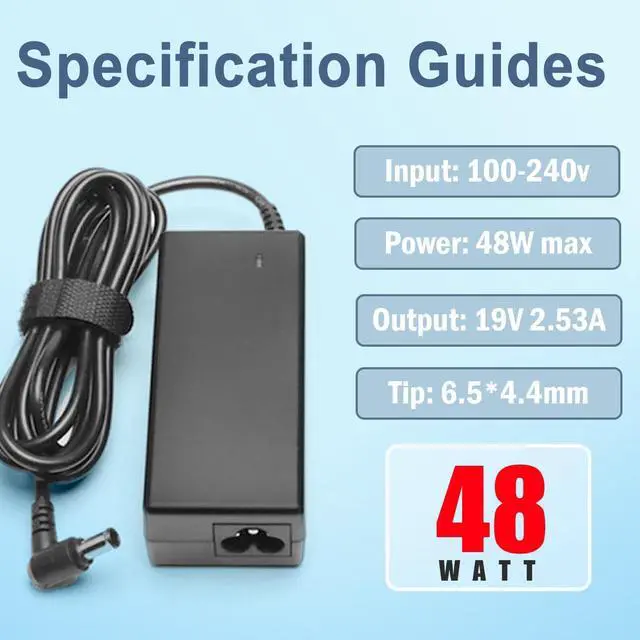 Alt view image 2 of 7 - DC 19V Power Cord TV Charger Compatible with LG Electronics 19 20 22 23 24 27 LED LCD Monitor Widescreen HDTV 24M47H-P 24MP55HQ  32 J5205 J5003 H5000 UN32J4000 UN32J4000AF
