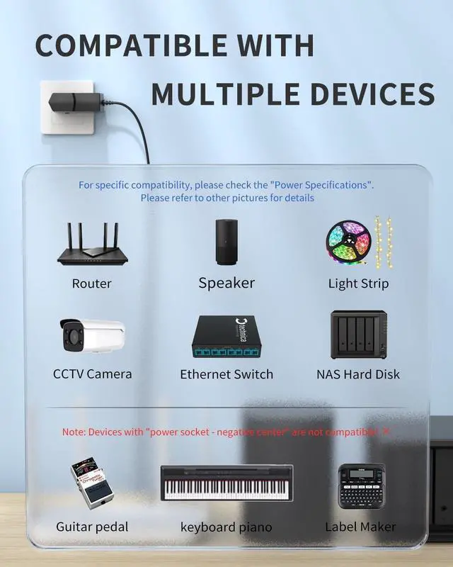 Alt view image 5 of 7 - 6V 2A Power Adapter Charger [AC 6 Volts 2 Amps Regulated Switching Power Supply] with 8 Interchangeable DC Plug for 300mA 400mA 500mA 600mA 700mA 800mA 900mA 1000mA 1500mA 2000mA Equipment
