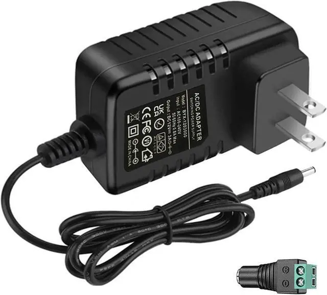 Main image of 12V 3A Power Supply ac Adapter DC12Volts 3Amps 2A 1A 500mA Power Adapter 5.5mmx2.5mm/2.1mm Plug DC12V Charger Inverter Transformer