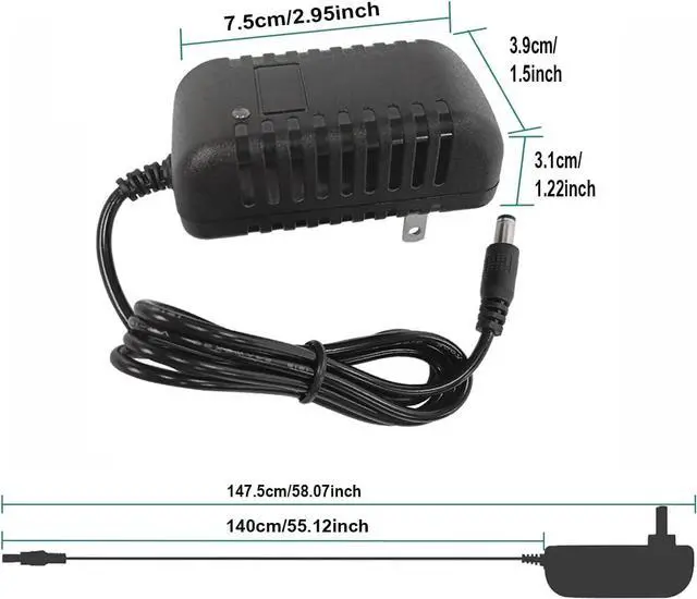 Alt view image 4 of 7 - 12V 1.5A AC Adapter Power Supply 100-240V 50-60Hz AC to DC 12 Volt 1.5A Switching Power Supply AC/DC Converter Transformer 12V 1.5 Amp Power Adapter with 5.5 x 2.5mm Plug