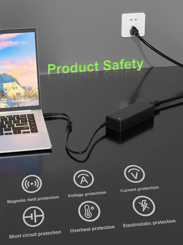 Alt view image 7 of 7 - 65W Charger Compatible with  inspiron-15 14 13 11 16 17 5000 3000 7000 Series 7506 5570 3593 Latitude 3510 3520 3310 3440 XPS 13 12 11 Vostro 15 14 13 5000 3000 Series Laptop