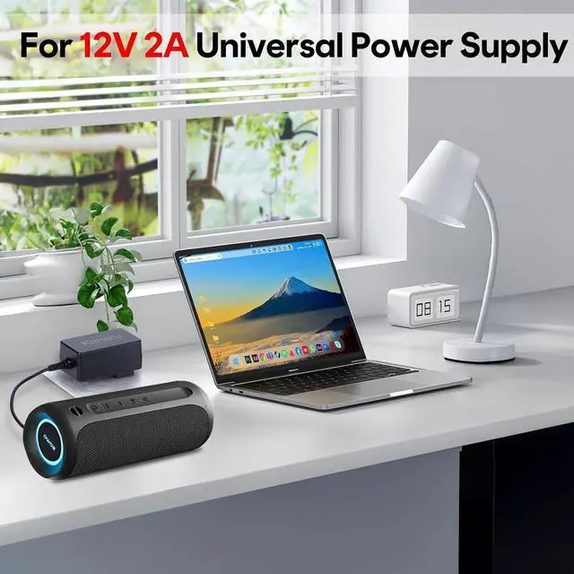 Alt view image 5 of 5 - 12V 2A Power Adapter for LED Strip Light CCTV Camera Webcam Router GPS BT Speaker Yamaha Keyboard Regulated 12 Volts 2000mA Power Supply Cord DC 12V Transformer with 5 Tips.