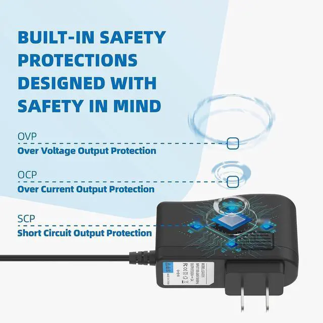 Alt view image 2 of 7 - 6V AC Power Adapter for iTouchle Automatic Sensor Trash Cans 2.5 to 23 Gallon 6.4Ft Long Power Cord Supply for iTouchle Trash Can Parts 13 Gallon Trash Can Ac Adapter Power Cord