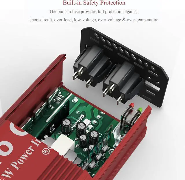Alt view image 5 of 7 - 400W Power Inverters for Vehicles - DC 12v to 110v AC Car Inverter Converter USB-A PD 65W USB-C Ports Dual AC Adapter for Air Compressor Laptops