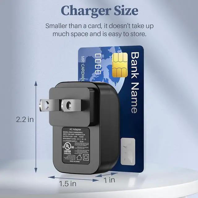 Alt view image 6 of 7 - 5V 2A Power Supply 5 Volt Charger 2000mA 10W Max Regulated Switching AC to DC Cord Adapter with 10 Replacement Connector 100V - 240V Input Adaptor USB C