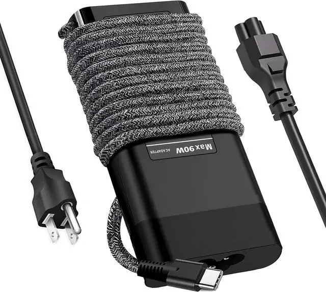 Main image of New Slim 90W 65W USB C HP Laptop Charger for HP Spectre X360 Envy Elitebook Chromebook Elite x2 ProBook Type C Power Cord AC Adapter USB C Laptop Charger