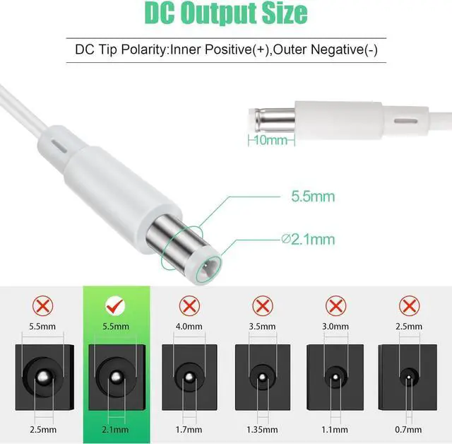 Alt view image 3 of 7 - 12V 2A Power Supply Adapter UL-Listed 240V AC to 12V DC Adapter Transformer 12 Volt 2 Amp 24W Wall Charger for LED Strip Lights Security Camera 5.5x2.1mm US Plug