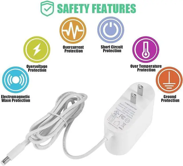 Alt view image 5 of 7 - 12V 2A Power Supply Adapter UL-Listed 240V AC to 12V DC Adapter Transformer 12 Volt 2 Amp 24W Wall Charger for LED Strip Lights Security Camera 5.5x2.1mm US Plug