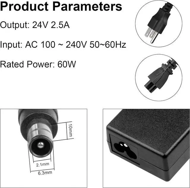 Alt view image 3 of 7 - Power Supply Charger for  SoundBar HW-HM45 HW-HM45C HW-H450 HW-M550 HW-H750 HW-K550 HW-K551 HW-J7500 HW-K450 HW-H570 HW-K650 HW-H370 HW-F350 HW-F335 HW-F355 HW-F550 HW-F551 SoundShare (HW-H450)