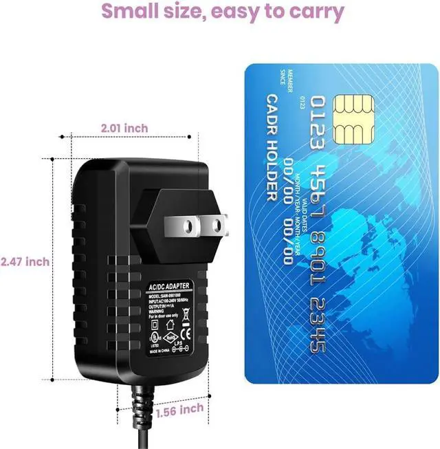 Alt view image 5 of 7 - 9V DC 1A Power Supply Adapter for Guitar Effects Pedal Center Negative