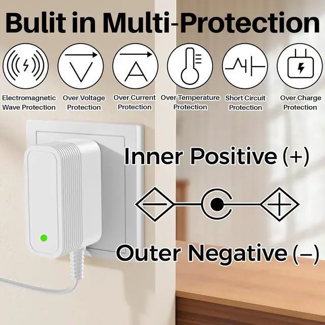 Alt view image 7 of 7 - DC 15V Adapter for Belkin Boost Charge Pro WIZ009 K7SWIZ009 WIZ010 WIZ016 WIZ017 WIZ017TT WH BK 3-in-1 Power Cord for 2ACR040G NJ 2ACR040GNJ Charger Power Supply
