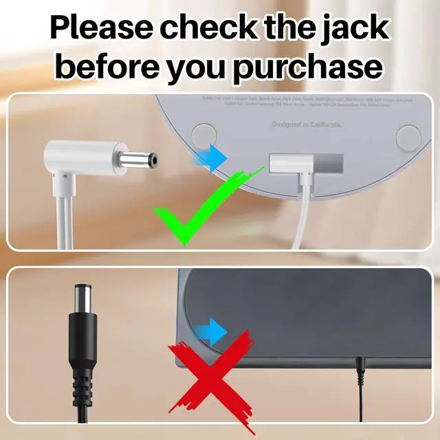 Alt view image 3 of 7 - DC 15V Adapter for Belkin Boost Charge Pro WIZ009 K7SWIZ009 WIZ010 WIZ016 WIZ017 WIZ017TT WH BK 3-in-1 Power Cord for 2ACR040G NJ 2ACR040GNJ Charger Power Supply