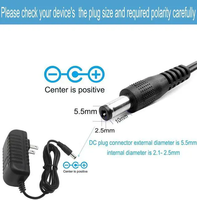 Alt view image 3 of 7 - DC 12Volt 2A Power Supply Adapter 24W AC DC Wall Adapter 100-240V AC to DC 12V 2A 1.5A Power Adapter Cord Converter with 5.5mm x 2.5mm Compatible with 5.5x2.1mm Tip 12V ac/dc Transformer