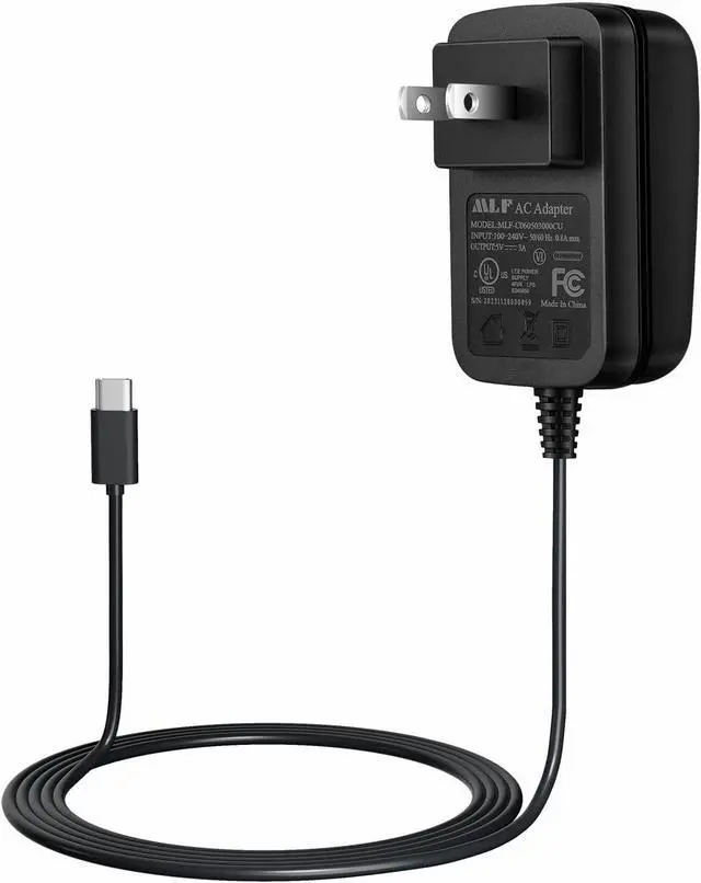 Main image of 5V 3A USB C/Type-C Power Supply Adapter 5 Volt 3000mA Power Cord Adapter for Raspberry Pi 4 Model B 1GB/2GB/4GB and More 5V 15W Office or Home Devices UL Listed FCC