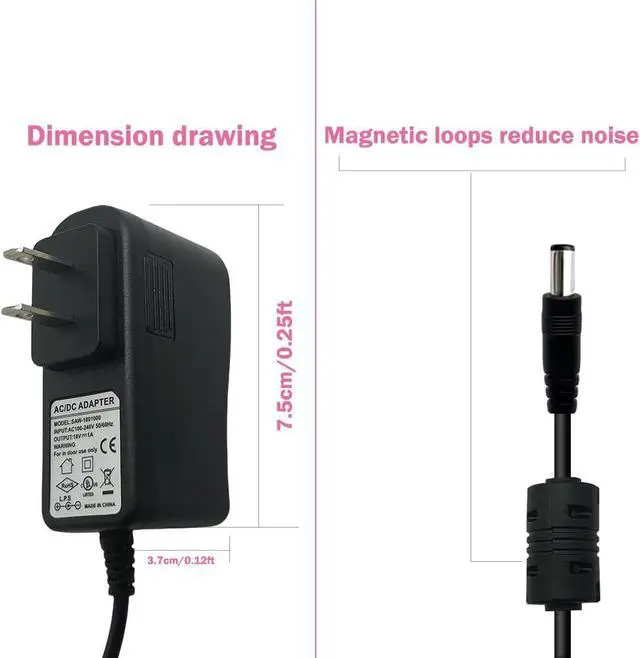 Alt view image 5 of 7 - Power Supply Adapter 18V DC 1A1000mA for Guitar Pedal Power Supply DC Isolated 10 and Guitar Pedal Board Power