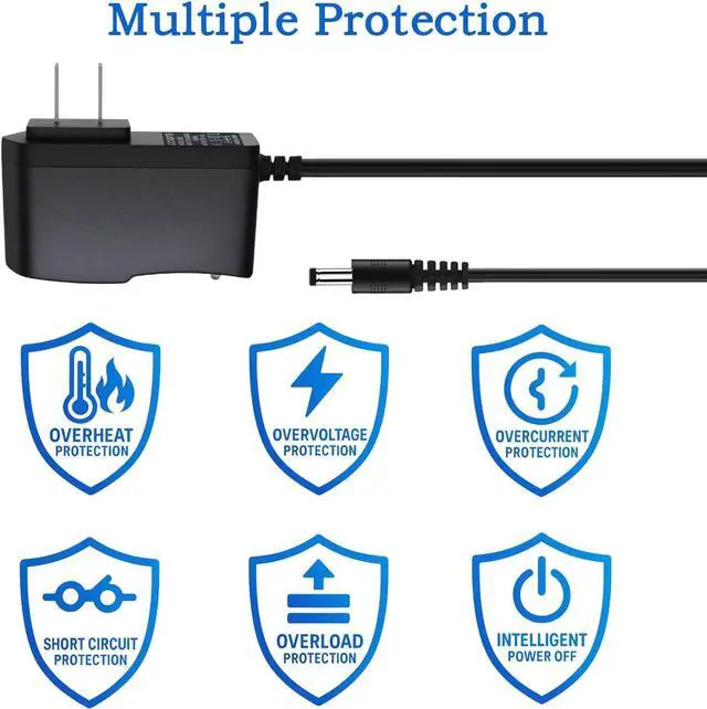 Alt view image 3 of 6 - 6V 1A Power Supply 100-240V AC/DC Adapter with 5.5x2.5mm Center Positive Plug - Universal 6 Volt 1000mA Power Cord for Electronics (3FT/1M Cable)