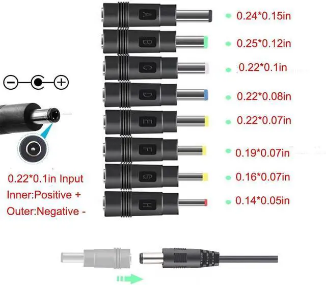 Alt view image 4 of 6 - Universal AC/DC Power Supply 5-24V 60W Universal Power Adapter with 8 Tips 100-240V AC to DC 5V 9V 12V 15V 18V 20V 21V 24V 3A Max Switching Power Supply Transformer Universal Charger for All Devices
