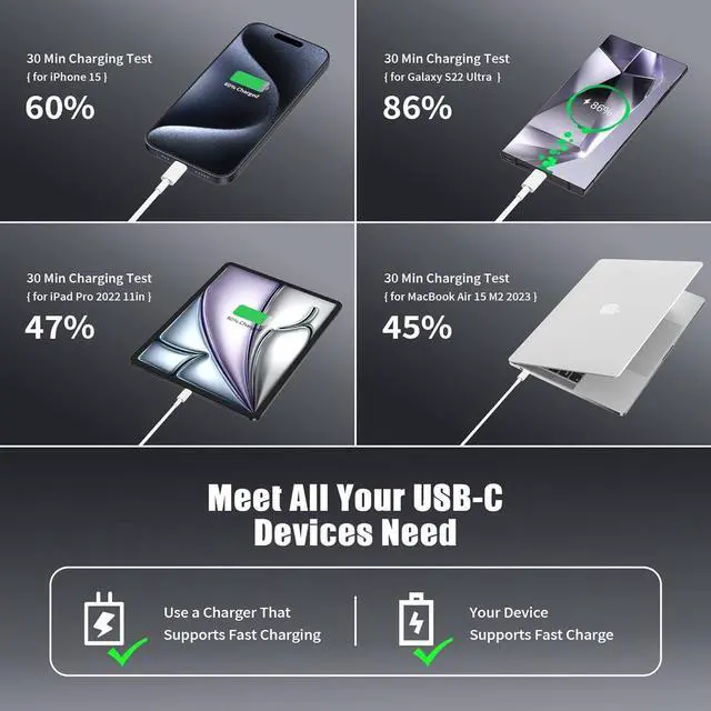 Alt view image 4 of 7 - USB C to USB C Cable 3FT for  iPhone 17 16 Charger Cord 4Pack 60W C to C Cable Fast Charging Wire for iPhone 16 15 Pro Plus Pro Max iPad Pro/Air MacBook Pro/Air for Galaxy S24 S23 and More