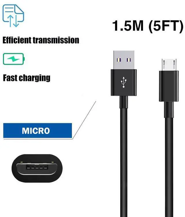 Alt view image 4 of 7 - 5Ft(60in) Micro USB Charger Cable for JBL Flip 4 Flip 3 Flip 2 JBL Charge 2+ Charge 3 JBL Pulse 2 Pulse 3 JBL Clip Clip Plus JBL Xtreme JBL Go 2 Bluetooth Speaker Power Adapter Charging Cord