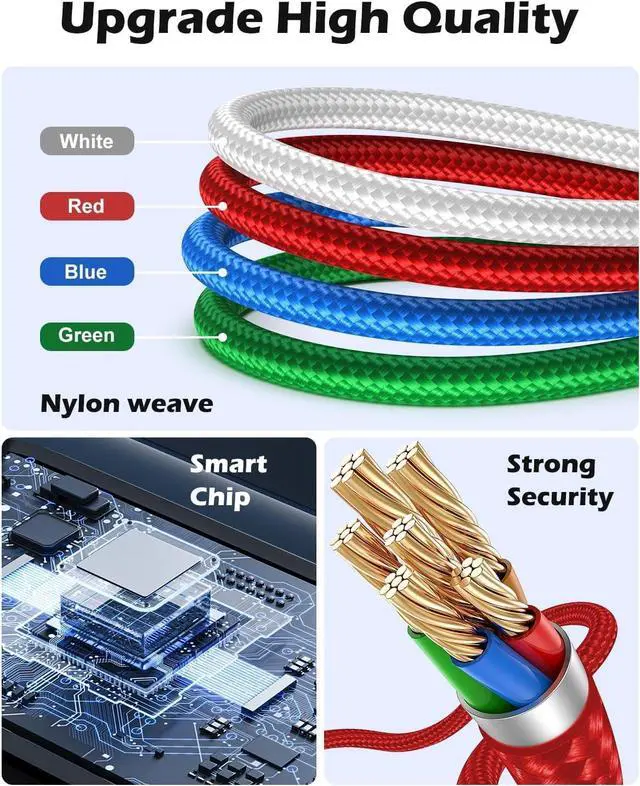 Alt view image 3 of 7 - 2Pack Multi Charging Cable for Watch Charger 4 in 1 USB C Cable Micro Watch Charger Compatible with Ultra/Series 10/9/8/7/6/SE2/5/4/3/2& Galaxy Phone-4FT