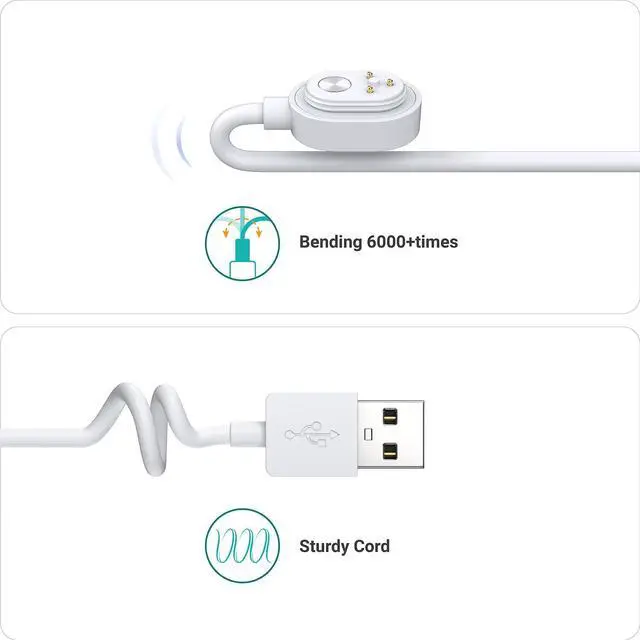 Alt view image 4 of 7 - 10-ft. Outdoor Magnetic Charging Cable Compatible with Arlo Ultra 1 2 Pro 3 4 5 2K - 3M White