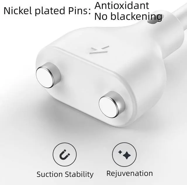 Alt view image 5 of 7 - 2 Prong Magnetic USB DC Charger Cable Replacement Charging Cord 4mm-0.16 31.4Inch Long Charger for Toys/Facial Cleanser/Electric Toothbrush (4mm-0.16in)