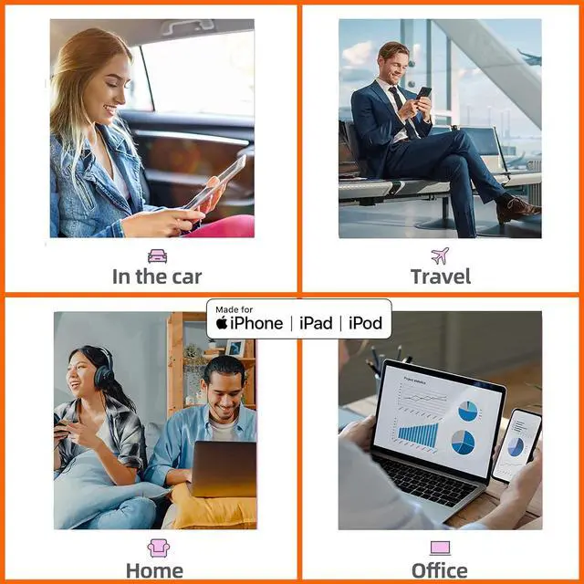 Alt view image 6 of 7 - Multi Charging Cable 4ft 2Pack USB Charger 3 in 1 Multi iPhone Charger Cable Nylon Braided  MFi Certified USB Fast Charging Cord with Type-C/USB C Micro Lightning for Phone iPad iPhone Tablet