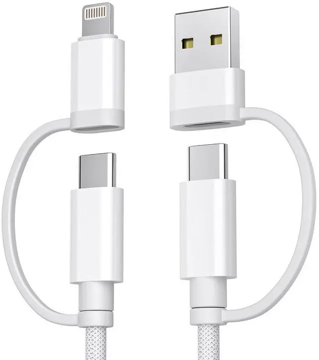 Main image of for iPhone 16 15 Pro 4 in 1 USB C Charger Cable Universal Charging Cord 6.6FT for AirPods 4/4th Generation 60W Multi Charger Cord with USB C/Lightning Adapter for iWatch S25 S24 iPad Air