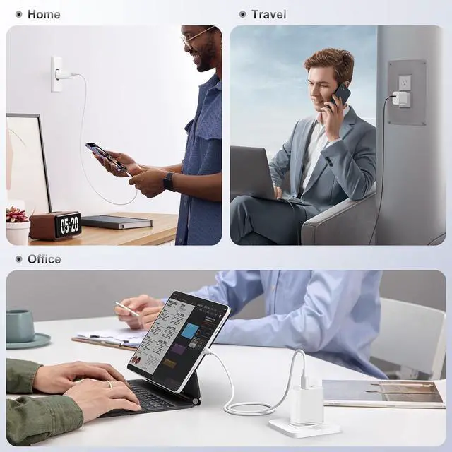 Alt view image 4 of 7 - iPhone 16 15 Charger: Fast Charging - USB C Charger - i Phone 16 Charging with 2 Pack Cable for iPhone 16/16 Plus/16 Pro/16 Pro Max/iPhone 15/15 Pro Max/