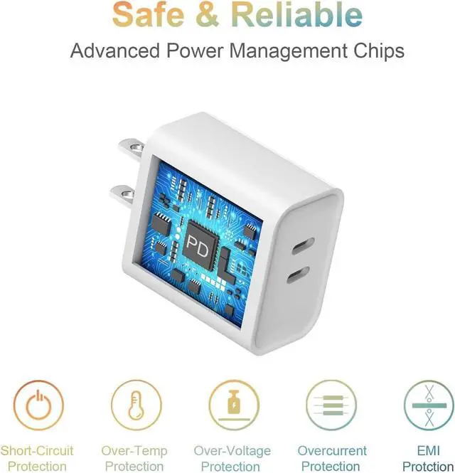 Alt view image 6 of 7 - iPhone 16 15 Charger: Fast Charging - USB C Charger - i Phone 16 Charging with 2 Pack Cable for iPhone 16/16 Plus/16 Pro/16 Pro Max/iPhone 15/15 Pro Max/