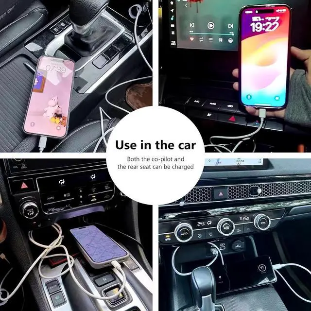 Alt view image 2 of 5 - 4 Pack Car Carplay Cable for iPhone 17 Air/16e 16 15 USB A to USB C Cable for iPhone 16 15 Pro Max 16 15 Plus for Carplay USB C iPad usb C Cables iPad Pro Air 5th 4th Mini 6th Gen Charger Cord