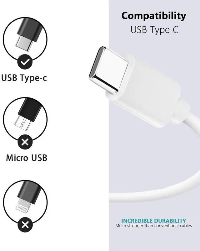 Alt view image 4 of 5 - 4 Pack Car Carplay Cable for iPhone 17 Air/16e 16 15 USB A to USB C Cable for iPhone 16 15 Pro Max 16 15 Plus for Carplay USB C iPad usb C Cables iPad Pro Air 5th 4th Mini 6th Gen Charger Cord