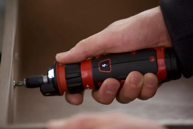 Alt view image 3 of 6 - SKIL Rechargeable 4V Cordless Screwdriver with Circuit Sensor Technology Includes 9pcs Bit 1pc Bit Holder USB Charging Cable - SD561201 Red