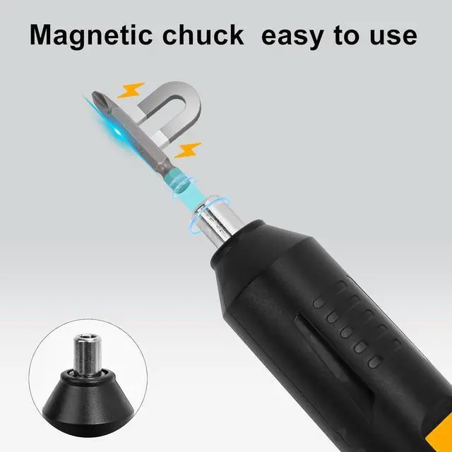 Alt view image 4 of 7 - Cordless Screwdriver Rechargeable  Compact Battery Operated Electric Screw Driver with Magnetic Bits Type-C Charging 12 Bits & Storage Box  Small Power Screwdriver for DIY & Repairs