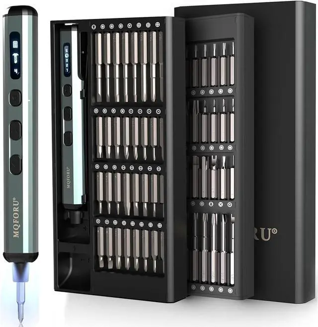 Main image of Mini Electric Screwdriver 72 in 1 Precision Screwdriver Kit with 64 Magnetic Bits 5 Torque SettingsLED Screen Display Rechargeable Power Screwdriver for Precision Work Phone Watch Camera