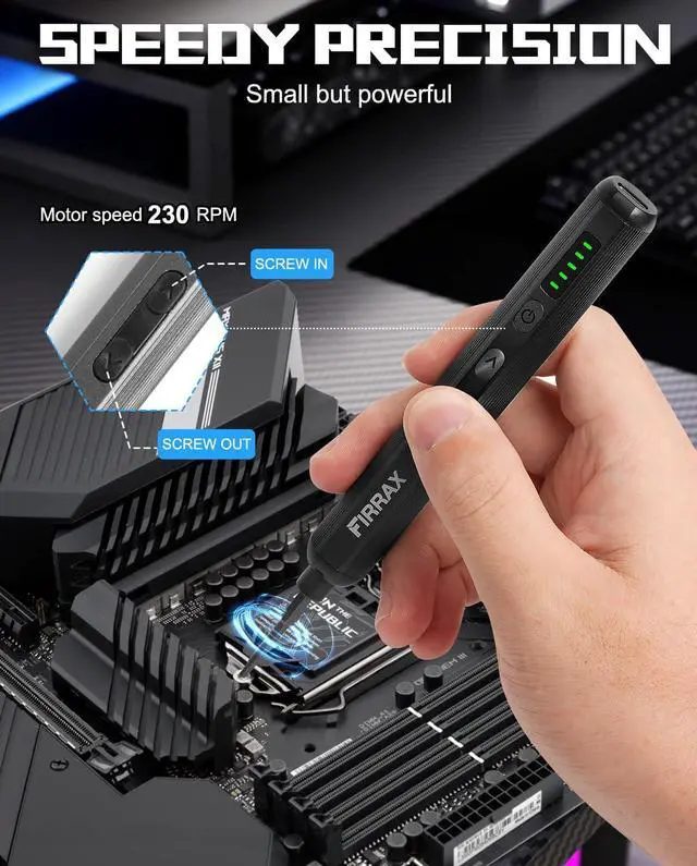 Alt view image 4 of 7 - Mini Electric Screwdriver 3.7V 76-in-1 Small Precision Electric Screwdriver Set with 5 Torque Levels S2 Magnetic Bits LED Lights Power Screwdriver Repair Tool Kit for Laptop/Phone/Camera