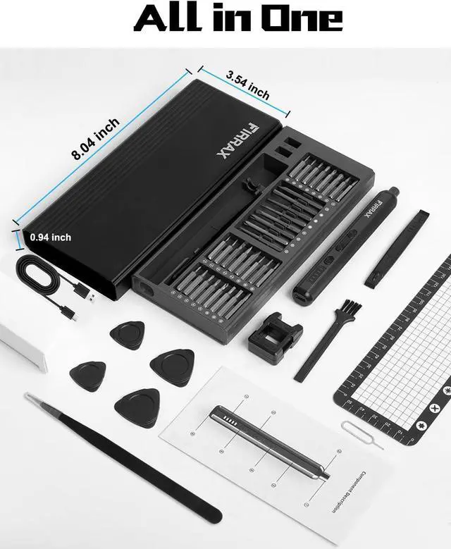 Alt view image 7 of 7 - Mini Electric Screwdriver 3.7V 76-in-1 Small Precision Electric Screwdriver Set with 5 Torque Levels S2 Magnetic Bits LED Lights Power Screwdriver Repair Tool Kit for Laptop/Phone/Camera