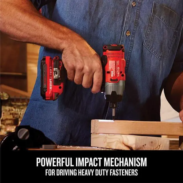 Alt view image 6 of 7 - 20V MAX Impact Driver Kit 1/4 Inch 2 800 RPM LED Work light Battery and Charger Included (CMCF800C1)