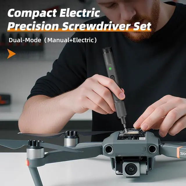 Alt view image 2 of 7 - Mini Electric Screwdriver Set 24-in-1 3.7V Precision Screwdriver Set USB-C Rechargeable Small Electric Screw Driver for Phone Camera Laptop Watch Metal Bits for Home DIY Projects