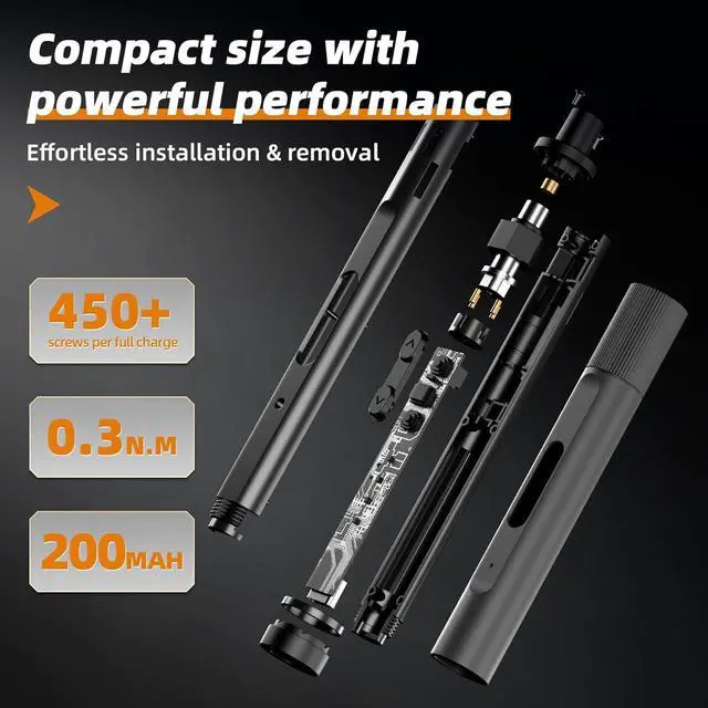 Alt view image 5 of 7 - Mini Electric Screwdriver Set 24-in-1 3.7V Precision Screwdriver Set USB-C Rechargeable Small Electric Screw Driver for Phone Camera Laptop Watch Metal Bits for Home DIY Projects