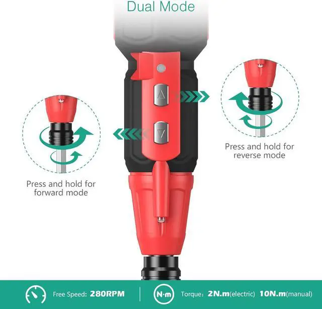 Alt view image 5 of 7 - Electric Screwdriver Set Rechargeable Cordless Screwdriver Power Screwdriver Small Repair Tool Kit with LED Light 1/4 Bit Holder for Phones Glasses Camera Laptop