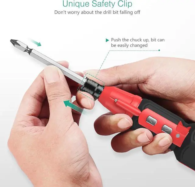 Alt view image 3 of 7 - Electric Screwdriver Set Rechargeable Cordless Screwdriver Power Screwdriver Small Repair Tool Kit with LED Light 1/4 Bit Holder for Phones Glasses Camera Laptop