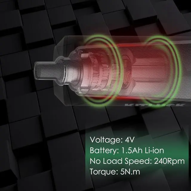 Alt view image 3 of 6 - Electric Screwdriver 4V Power Cordless Screwdriver Rechargeable Set with Li-ion Battery 26 Magnetic Bits& Hex Chuck Mini Electric Screw driver Kit