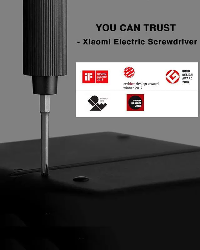 Alt view image 2 of 7 - Xiaomi Electric Precision Screwdriver All-Metal Gearbox Powerful Magnetic Motor Rechargeable Lithium Battery S2 Steel Screwdriving Bits Type-C Charging Aluminium Alloy Case Grey