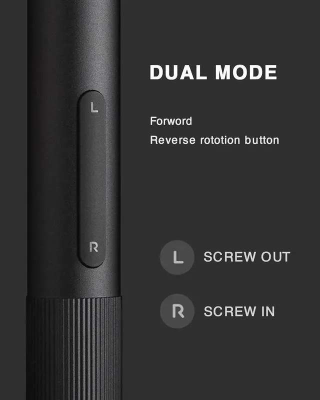 Alt view image 5 of 7 - Xiaomi Electric Precision Screwdriver All-Metal Gearbox Powerful Magnetic Motor Rechargeable Lithium Battery S2 Steel Screwdriving Bits Type-C Charging Aluminium Alloy Case Grey