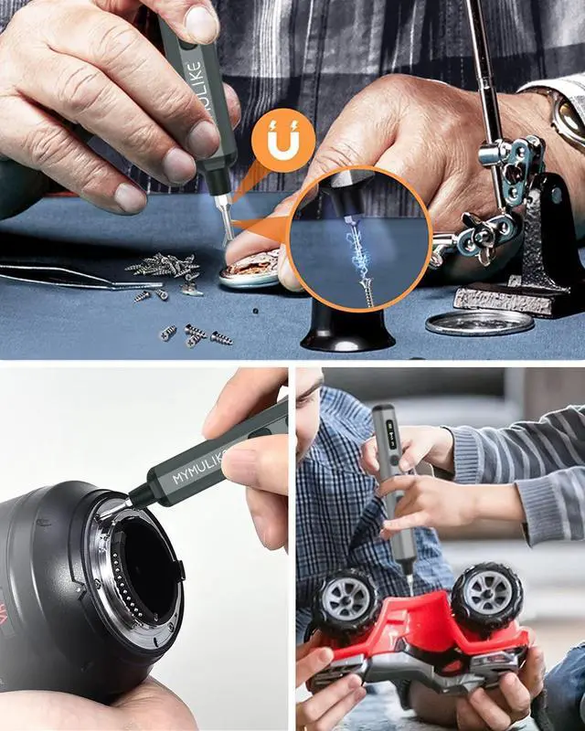 Alt view image 4 of 7 - 68pcs Electric Screwdriver Set Mini Precision Screwdriver 3.7V Power Screwdriver- 64 S2 Magnetic Bits 5 Torque Settings 4 LED Lights Repair Tool for Work Phone Camera Laptop Watch