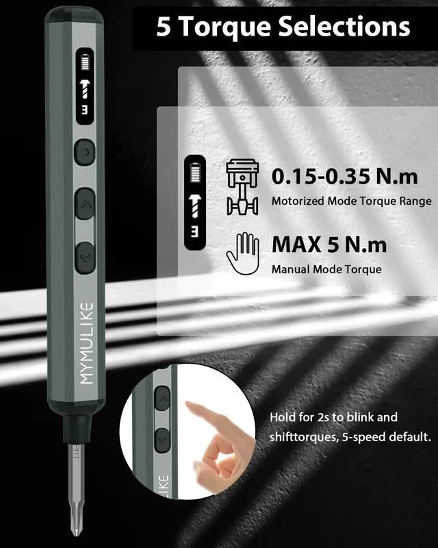 Alt view image 5 of 7 - 68pcs Electric Screwdriver Set Mini Precision Screwdriver 3.7V Power Screwdriver- 64 S2 Magnetic Bits 5 Torque Settings 4 LED Lights Repair Tool for Work Phone Camera Laptop Watch