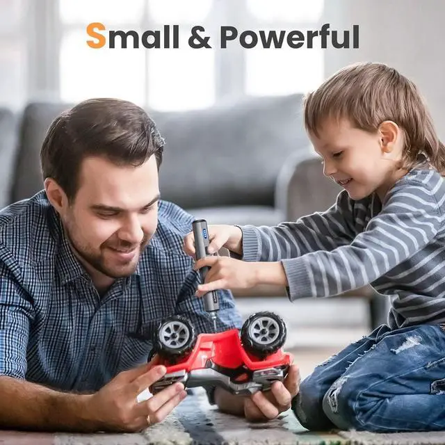 Alt view image 6 of 7 - Mini Electric Screwdriver Precision Screwdriver Set w/ 28 Magnetic Bits Red Dot IF Winning Design Rechargeable Cordless Screwdriver for Phone Laptop Watch RC(SES MINI) Grey