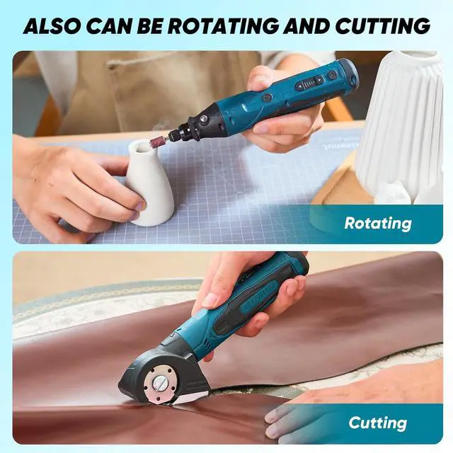 Alt view image 4 of 7 - Versatile 65-in-1 Mini Electric Screwdriver Set Tool Set with Detachable Tool Head for Cardboard Cutter & Rotary Tool 2.5N.M 230RPM Entry-level Kit for DIY Craft House Repair