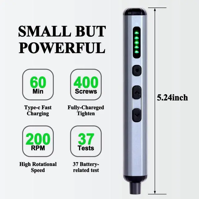 Alt view image 6 of 7 - Mini Electric Screwdriver Set - 68 in 1 Power Screwdriver with Magnetic Bits - 64 S2 Universal Bits 5 Torque Settings 4 LED Lights - Tool Kit for Repairing Phones Cameras Laptops Watches